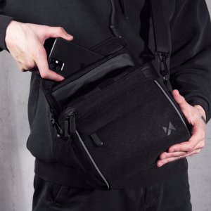 Triton Torba rowerowa na kierownicę do nawigacji z paskiem na ramię czarna WOZINSKY 16