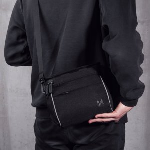 Triton Torba rowerowa na kierownicę do nawigacji z paskiem na ramię czarna WOZINSKY 17