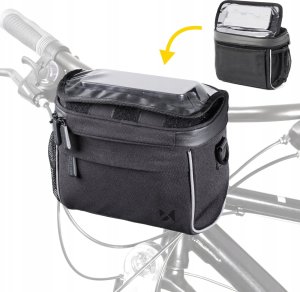 Triton Torba rowerowa na kierownicę do nawigacji z paskiem na ramię czarna WOZINSKY 19