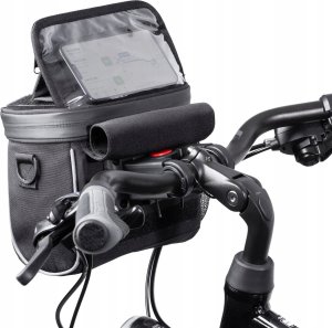 Triton Torba rowerowa na kierownicę do nawigacji z paskiem na ramię czarna WOZINSKY 22