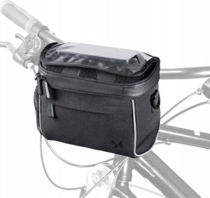 Triton Torba rowerowa na kierownicę do nawigacji z paskiem na ramię czarna WOZINSKY 3
