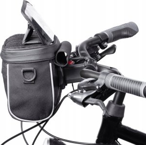 Triton Torba rowerowa na kierownicę do nawigacji z paskiem na ramię czarna WOZINSKY 4