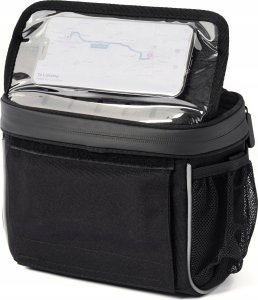 Triton Torba rowerowa na kierownicę do nawigacji z paskiem na ramię czarna WOZINSKY 6