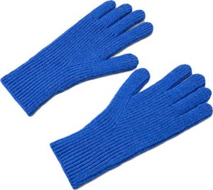 Hurtel Rękawiczki z dzianiny do telefonu z wycięciem na palce unisex niebieskie HURTEL 1