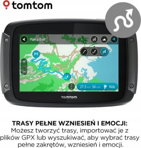 Nawigacja GPS TomTom TomTom Motocyklowy Navi Rider 500 czarny, 16 GB aktualizacje przez Wi-Fi 2