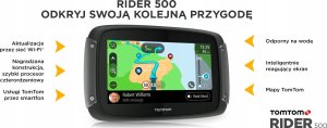 Nawigacja GPS TomTom TomTom Motocyklowy Navi Rider 500 czarny, 16 GB aktualizacje przez Wi-Fi 5