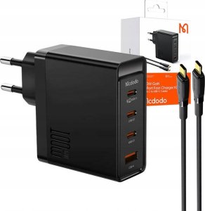 Ładowarka Mcdodo Ładowarka sieciowa McDodo GAN 3xUSB-C + USB, 100W + kabel 2m (czarna) 1