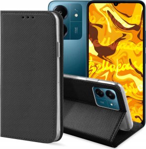 Hello Case ETUI Z KLAPKĄ DO XIAOMI REDMI 13C 4G CZARNE ZAMYKANE MAGNETYCZNE KABURA 1