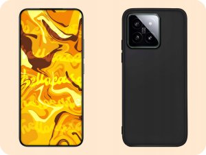 Hello Case ETUI DO XIAOMI 14 GUMOWE OBUDOWA CZARNE MATOWE SILIKON POKROWIEC SLIM COVER 4