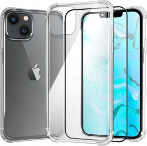 Hello Case Etui Do Apple iPhone 13 (Pancerne, Przezroczyste, Guma, Shock) SZKŁO 9H 1