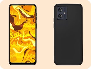 Hello Case Etui do Motorola Moto G54 5G (Czarne, Matowe, Obudowa Slim) SZKŁO 4