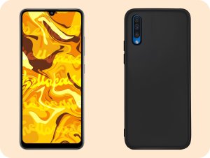Hello Case Etui do Samsung Galaxy A50/ A50s/ A30s (Czarne, Matowe, Silikon) SZKŁO 4