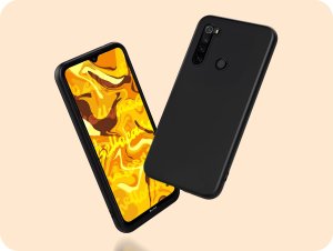 Hello Case Etui do Xiaomi Redmi Note 8t (Czarne, Matowe, Obudowa Slim) SZKŁO 9H 2