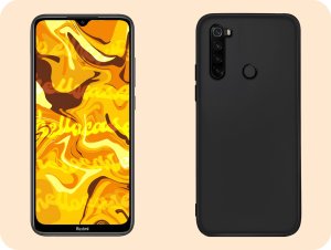 Hello Case Etui do Xiaomi Redmi Note 8t (Czarne, Matowe, Obudowa Slim) SZKŁO 9H 4