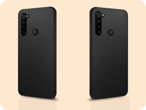 Hello Case Etui do Xiaomi Redmi Note 8t (Czarne, Matowe, Obudowa Slim) SZKŁO 9H 6