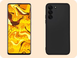 Hello Case Etui do Samsung Galaxy S22 (Czarne, Matowe, Obudowa Slim, Silikon) SZKŁO 4