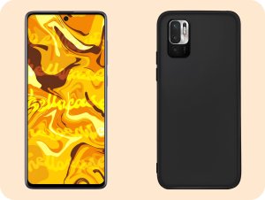 Hello Case Etui do Xiaomi Redmi Note 10 / 10S (Czarne, Matowe, Silikon) SZKŁO 9H 4