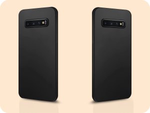 Hello Case Etui do Samsung Galaxy S10e (Czarne, Matowe, Obudowa, Silikon) SZKŁO 9H 6