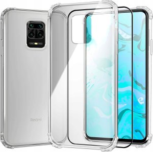 Hello Case Etui Do Xiaomi Redmi Note 9 PRO / 9S (Przezroczyste, Pancerne) Szkło pełne 1