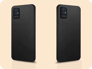Hello Case Etui do Samsung Galaxy A51 (Czarne, Matowe, Obudowa Slim, Silikon) SZKŁO 6