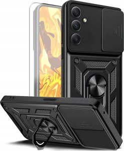 Hello Case ETUI PANCERNE DO SAMSUNG GALAXY A34 5G CZARNE OBUDOWA ARMOR HOLDER SZKŁO 1