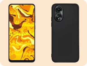 Hello Case Etui do Oppo A78 4G (Czarne, Matowe, Obudowa Slim) SZKŁO 4