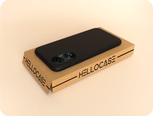 Hello Case Etui do Oppo A78 4G (Czarne, Matowe, Obudowa Slim) SZKŁO 5