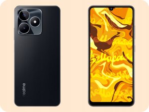 Hello Case Etui do Realme C53 (Czarne, Matowe, Obudowa Slim, Silikon) SZKŁO 9H 3