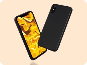 Hello Case Etui do iPhone X/XS (Czarne, Matowe, Obudowa Slim, Silikon) SZKŁO 9H 2