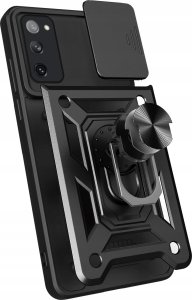 Hello Case ETUI PANCERNE DO SAMSUNG GALAXY S20 FE CZARNE OBUDOWA ARMOR HOLDER SZKŁO 3