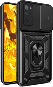 Hello Case ETUI PANCERNE DO SAMSUNG GALAXY S20 FE CZARNE OBUDOWA ARMOR HOLDER SZKŁO 4
