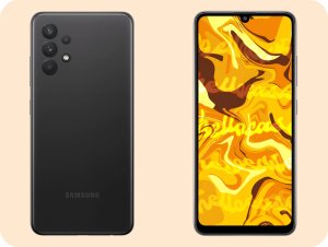 Hello Case Etui do Samsung Galaxy A32 4G (Czarne, Matowe, Obudowa Slim) SZKŁO 9H 3