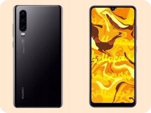 Hello Case Etui do Huawei P30 (Czarne, Matowe, Obudowa Slim, Silikon) SZKŁO 9H 3