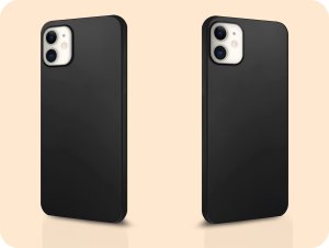 Hello Case Etui do Apple iPhone 11 (Czarne, Matowe, Obudowa Slim, Silikon) SZKŁO 9H 6