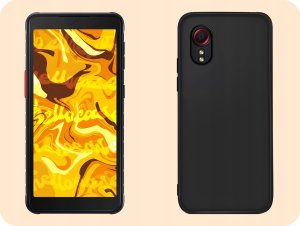 Hello Case Etui do Samsung Galaxy Xcover 5 (Czarne, Matowe, Obudowa Slim) SZKŁO 9H 4