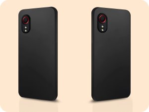 Hello Case Etui do Samsung Galaxy Xcover 5 (Czarne, Matowe, Obudowa Slim) SZKŁO 9H 6