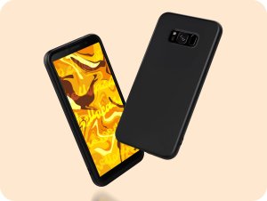 Hello Case Etui do Samsung Galaxy S8 (Czarne, Matowe, Obudowa Slim, Silikon) SZKŁO 2