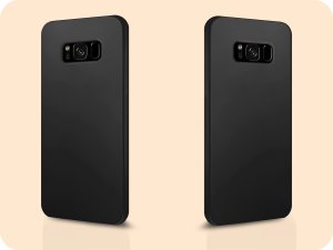 Hello Case Etui do Samsung Galaxy S8 (Czarne, Matowe, Obudowa Slim, Silikon) SZKŁO 6