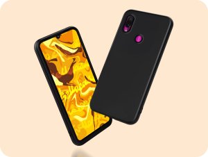 Hello Case Etui do Xiaomi Redmi Note 7 / Note 7 Pr (Czarne, Matowe, Silikon) SZKŁO 2