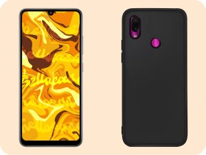 Hello Case Etui do Xiaomi Redmi Note 7 / Note 7 Pr (Czarne, Matowe, Silikon) SZKŁO 4