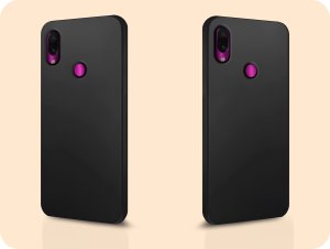 Hello Case Etui do Xiaomi Redmi Note 7 / Note 7 Pr (Czarne, Matowe, Silikon) SZKŁO 6