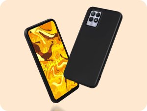 Hello Case Etui do Realme 8i (Czarne, Matowe, Obudowa Slim, Silikon) SZKŁO 9H 2