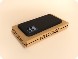 Hello Case Etui do Realme 8i (Czarne, Matowe, Obudowa Slim, Silikon) SZKŁO 9H 5