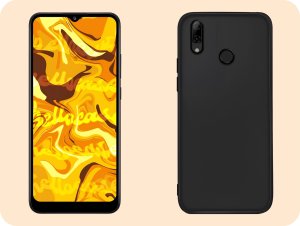 Hello Case Etui do Huawei P Smart 2019 (Czarne, Mat, Obudowa Slim, Silikon) SZKŁO 4