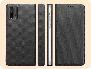 Hello Case ETUI Z KLAPKĄ DO MOTOROLA MOTO G54 5G CZARNE ZAMYKANE MAGNETYCZNE KABURA 6