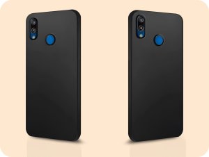 Hello Case Etui do Huawei P20 LITE (Czarne, Matowe, Obudowa Slim, Silikon) SZKŁO 9H 6