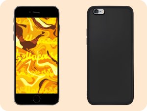 Hello Case Etui do Apple iPhone 6 / 6S (Czarne, Matowe, Obudowa Slim) SZKŁO 9H 4