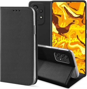 Hello Case ETUI Z KLAPKĄ DO SAMSUNG GALAXY A53 5G CZARNE ZAMYKANE MAGNETYCZNE KABURA 1