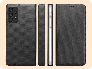 Hello Case ETUI Z KLAPKĄ DO SAMSUNG GALAXY A53 5G CZARNE ZAMYKANE MAGNETYCZNE KABURA 6