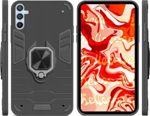 Hello Case ETUI PANCERNE DO SAMSUNG GALAXY A54 5G CZARNE OBUDOWA ARMOR HOLDER SZKŁO 2